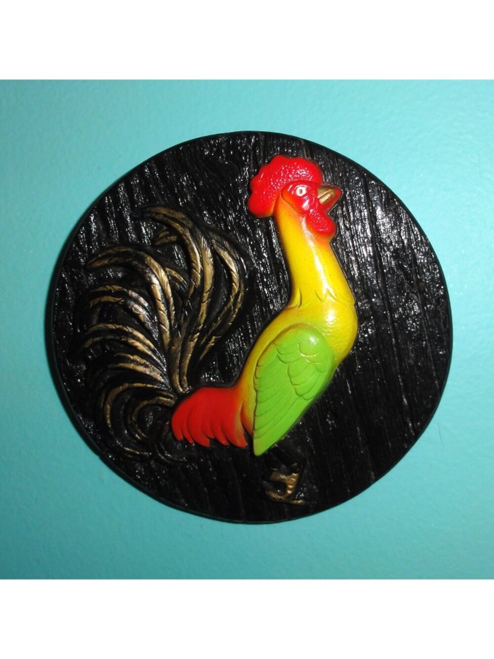 Vintage Miller Studio Chalkware Rooster Wall Hanging Plaque farmhouse